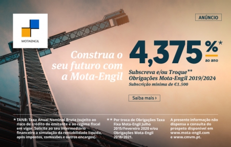 Mota-Engil launches bond loan placed by Banco Finantia