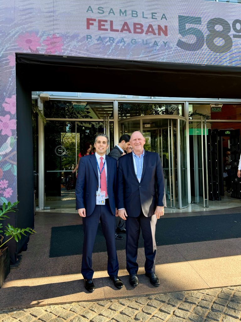 Colaboradores do Banco Finantia a marcar presença na 58ª Assembleia Anual da FELABAN (Federación Latinoamericana de Bancos), realizada no Paraguai, em 2024.
